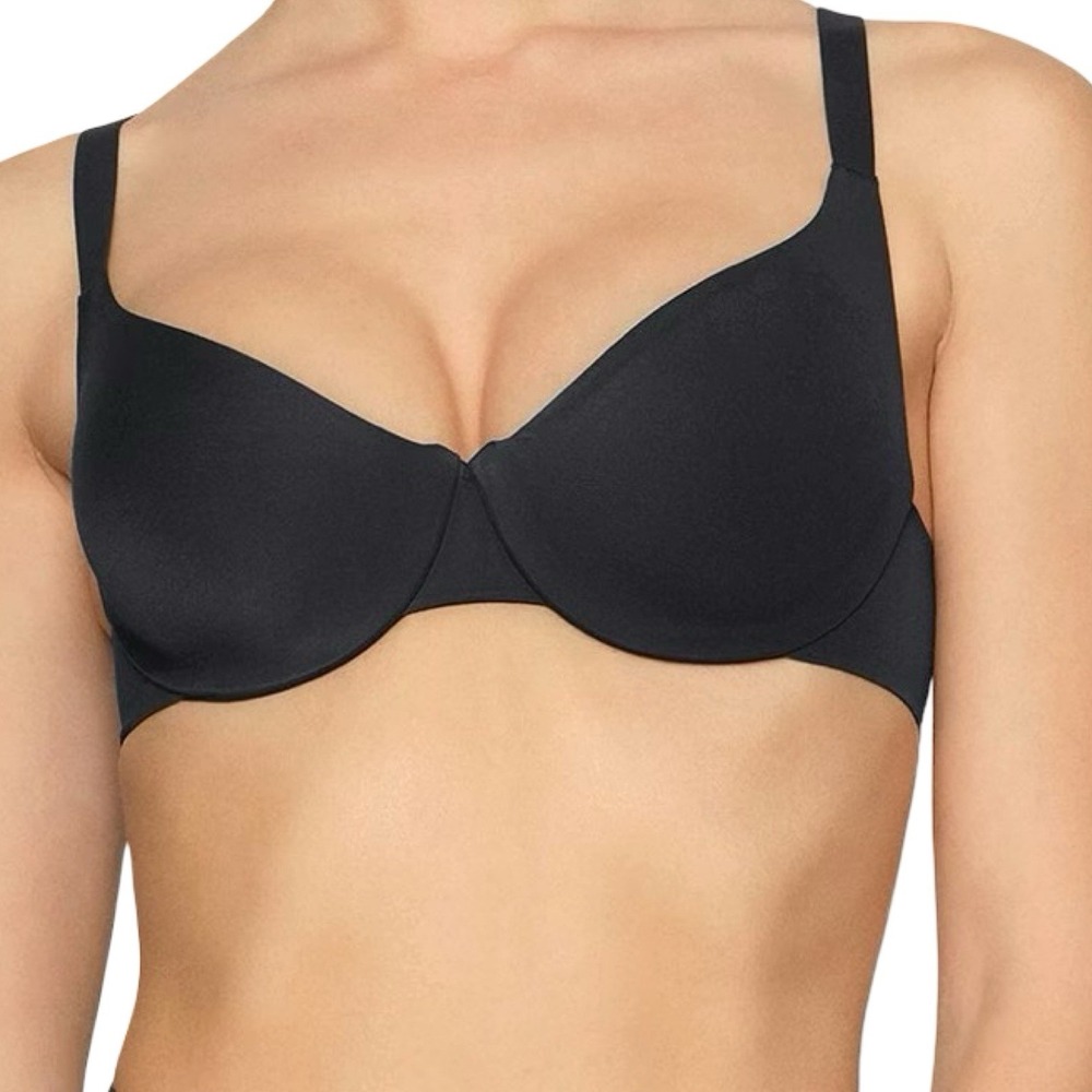 Skims Smoothing Intimates Unlined Full Coverage Bra - NWT - Onyx Black - 34H